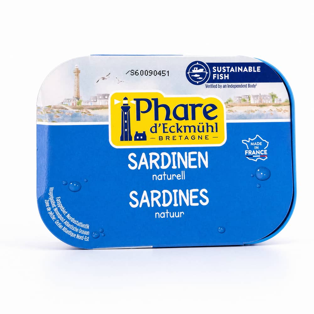 Phare d'Eckmühl Sardinen naturell 135g 95 Gramm Abtropfgewicht Produktbild