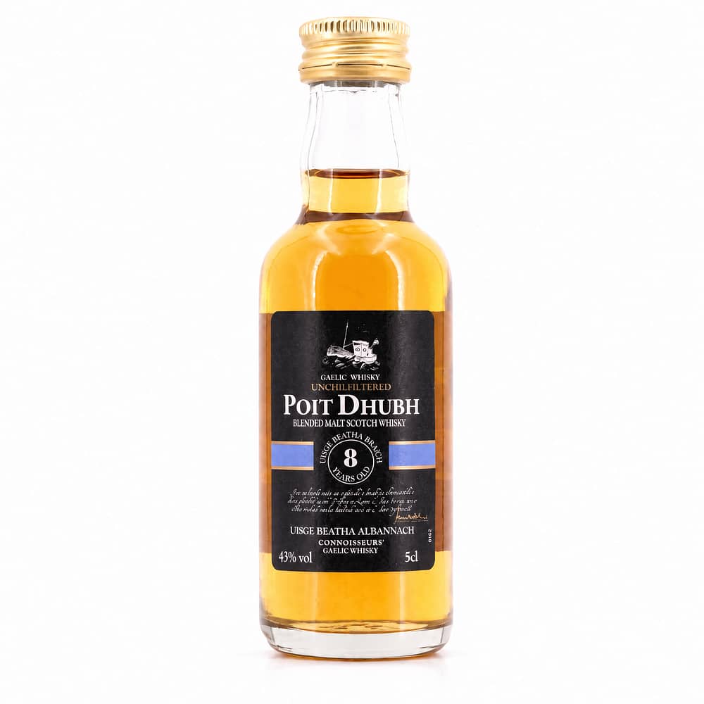 Poit Dhubh 8 Jahre Miniatur Gaelic Whisky 0,050 Liter/ 43.0% vol Produktbild