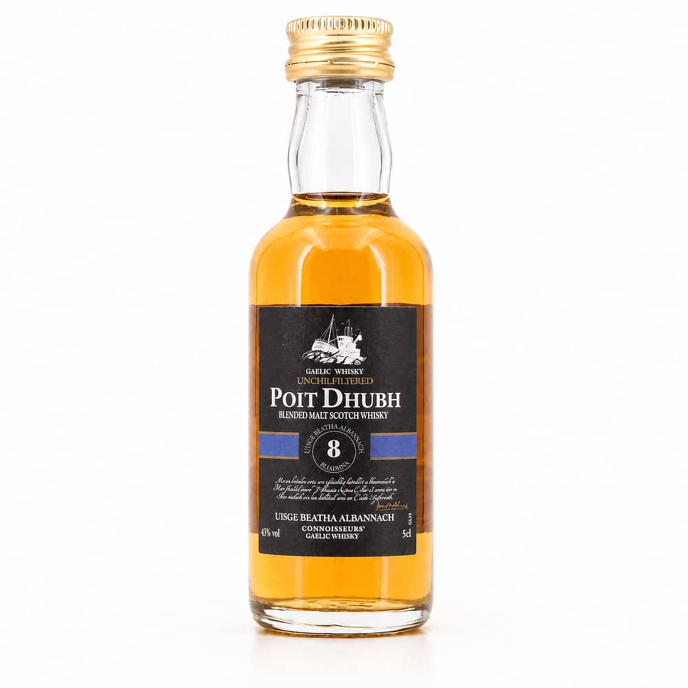 Poit Dhubh 8 Jahre Miniatur Gaelic Whisky 0,050 Liter/ 43.0% vol Produktbild