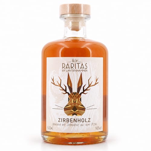 Raritas Zirbenholzlikör gebrannt mit Zirbenholz aus dem Ötztal 0,50 Liter/ 38.0% vol Produktbild