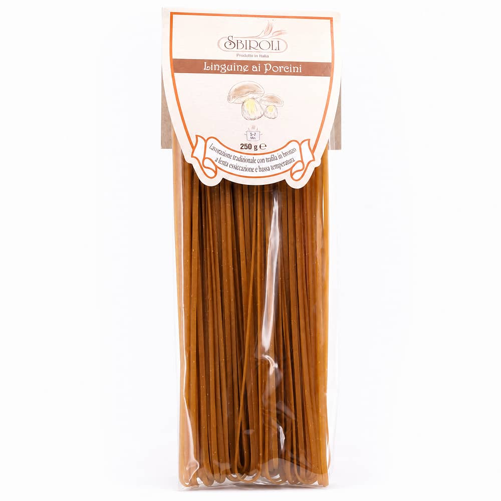 Sbiroli Linguine ai Porcini Linguine mit Steinpilzen 250 Gramm Produktbild