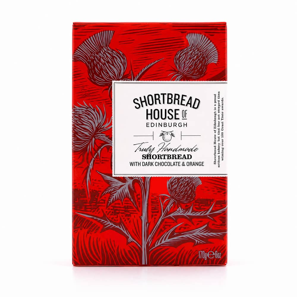 Shortbread House of Edinburgh Shortbread dark Chocolate & Orange Fingers Buttergebäck mit Schokolade und Orange 170 Gramm Produktbild