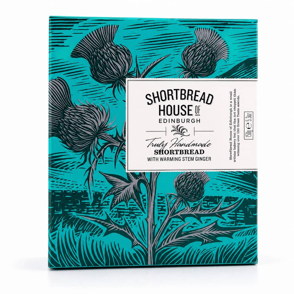 Shortbread House of Edinburgh Shortbread Stem Ginger Rounds 150 Gramm Produktbild