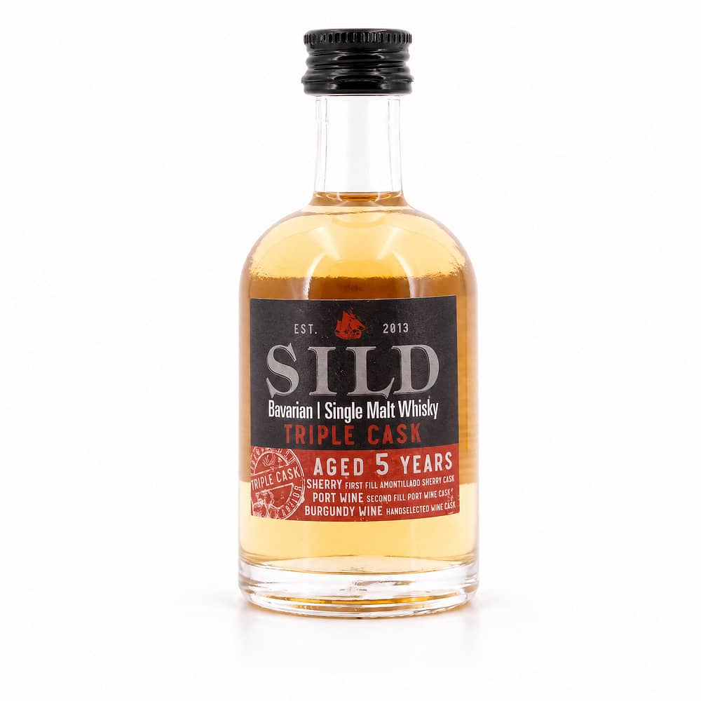 Sild Bavarian Single Malt Whisky Triple Cask 5 Jahre Miniatur 0,050 Liter/ 44.0% vol Produktbild