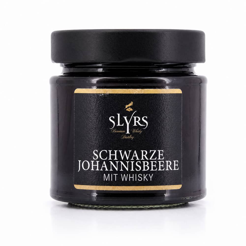 Slyrs Fruchtaufstrich Schwarze Johannisbeere mit Whisky 225 Gramm/ 7.0% vol Produktbild