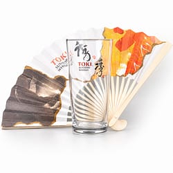 Suntory Toki Glas mit Fächer Produktbild