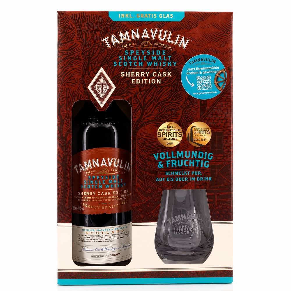 Tamnavulin Sherry Cask Edition Geschenkset inkl. Glas 0,70 Liter/ 40.0% vol Produktbild