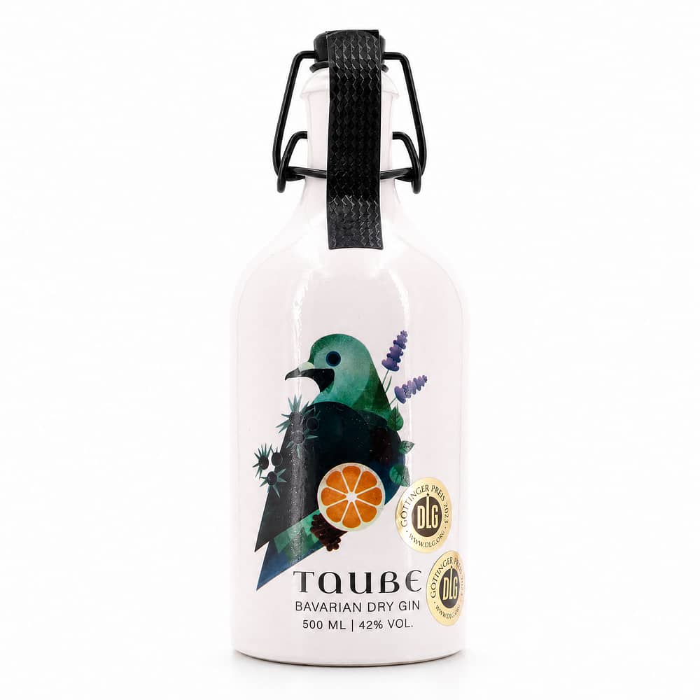Taube Bio Bavarian Dry Gin Steinzeugflasche mit Bügelverschluß 0,50 Liter/ 42.0% vol Produktbild
