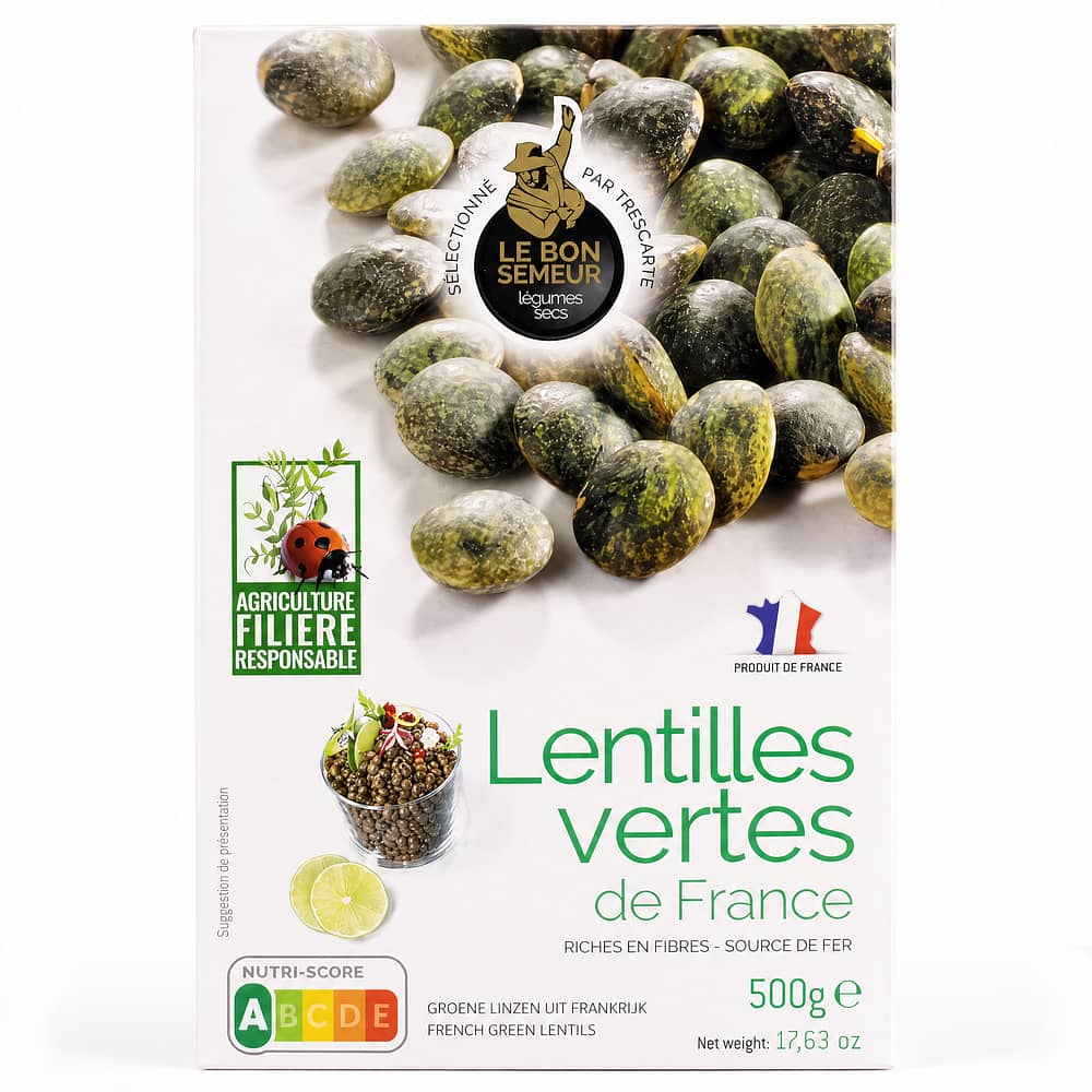 Trescarte Lentilles Vertes Grüne Linsen 500 Gramm Produktbild