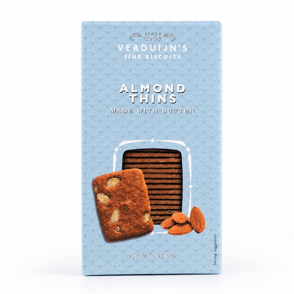 Verduijn's Almond Thins Buttergebäck mit Mandeln 75 Gramm Produktbild