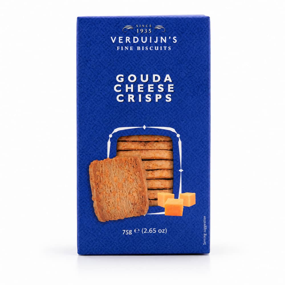 Verduijn's Gouda Cheese Crisps Blätterteiggebäck mit altem Gouda 75 Gramm Produktbild