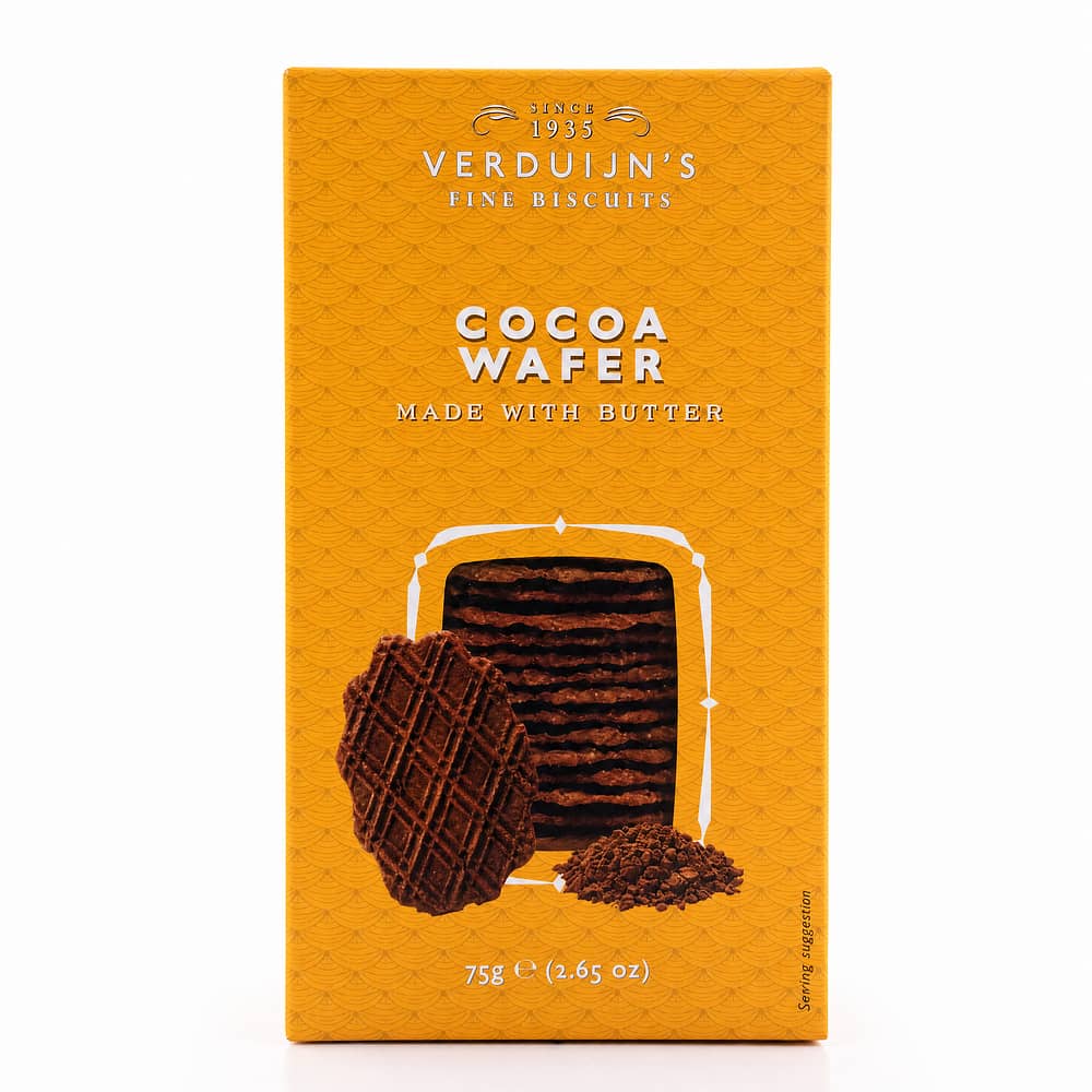 Verduijn's Cocoa Wafer Kakaowaffeln 75 Gramm Produktbild