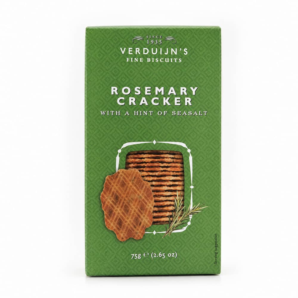 Verduijn's Rosemary Cracker Waffeln mit Rosmarin und Meersalz 75 Gramm Produktbild
