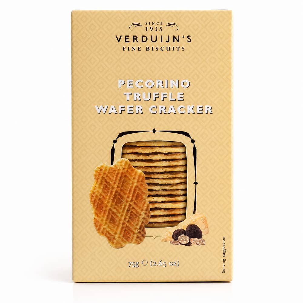 Verduijn's Pecorino Truffle Wafer Cracker Waffeln mit Pecorino-Käse und Trüffel 75 Gramm Produktbild