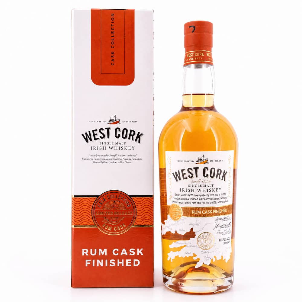 West Cork Single Malt Rum Cask Finish 0,70 Liter/ 43.0% vol Produktbild