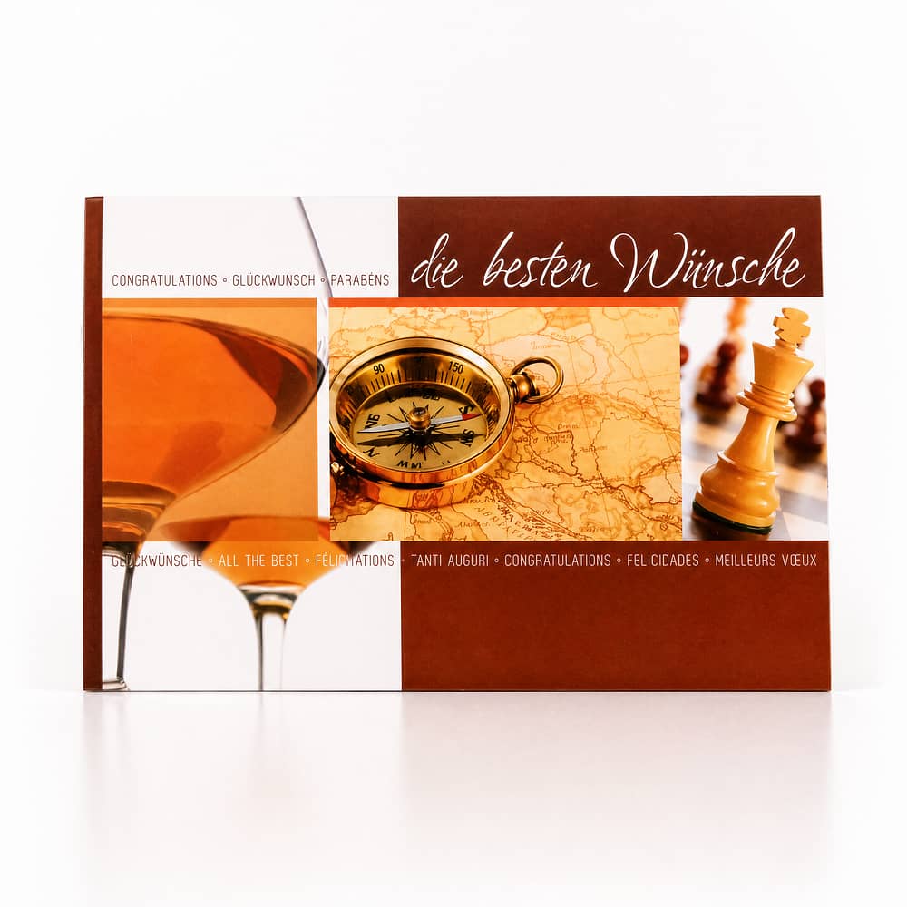 whiskyworld Glückwunschkarte "die besten Wünsche" 1 Stück Produktbild
