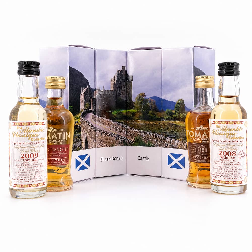whiskyworld Miniaturen-Set II Motiv Eilean Donan Castle 4 Miniaturen je 5cl 0,20 Liter/ 53.2% vol Produktbild