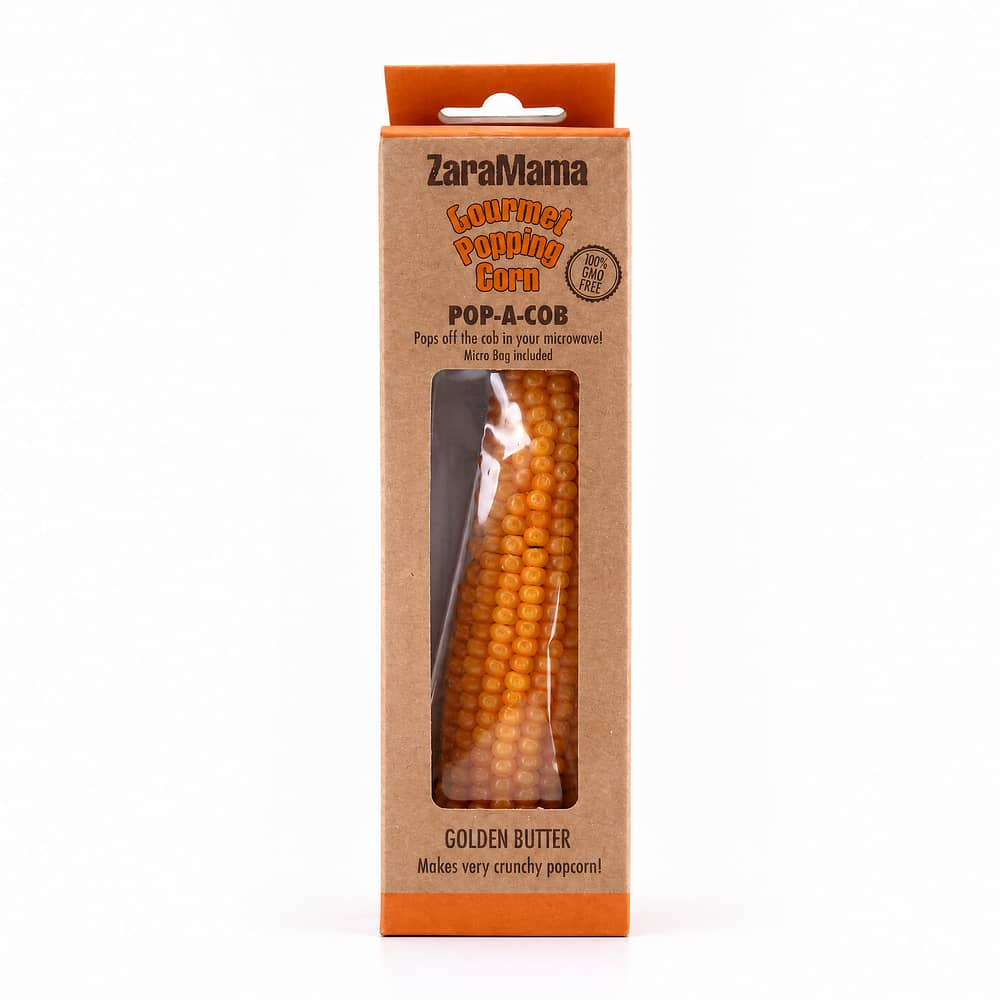 ZaraMama Pop a Cob Golden Butter Maiskolben 100% Gentechnikfrei 90 Gramm Produktbild