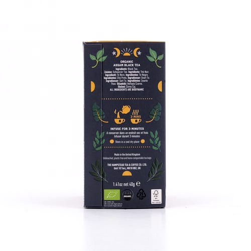 Hampstead Tea BIO Organic Assam Imperial 20 Teebeutel 40 Gramm Produktbild