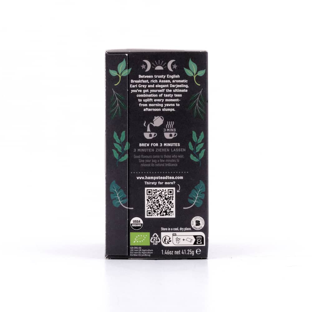 Hampstead Tea BIO Organic Black Tea Selection 20 Teebeutel 40 Gramm Produktbild