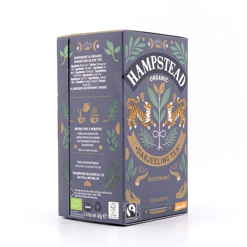 Hampstead Tea BIO Organic Darjeeling 20 Teebeutel 40 Gramm Produktbild