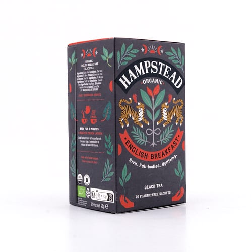 Hampstead Tea BIO Organic English Breakfast 20 Teebeutel 45 Gramm Produktbild