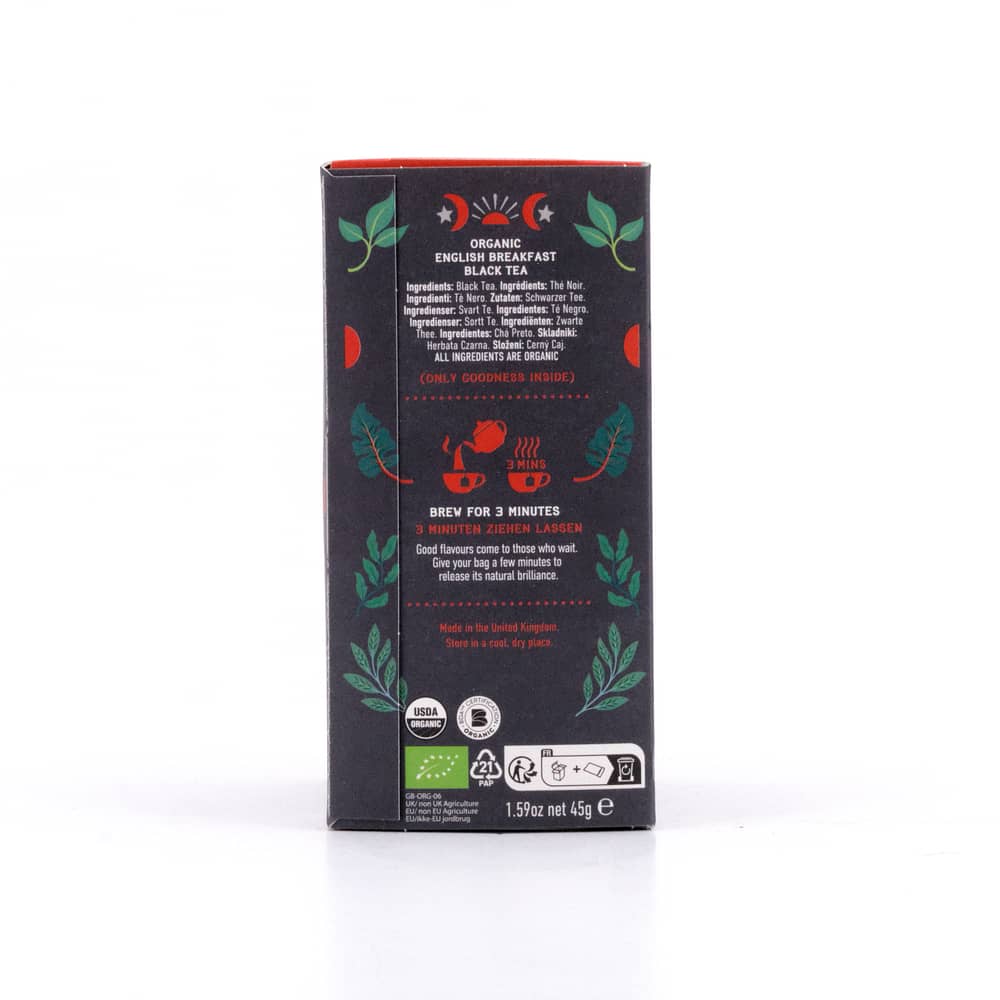 Hampstead Tea BIO Organic English Breakfast 20 Teebeutel 45 Gramm Produktbild