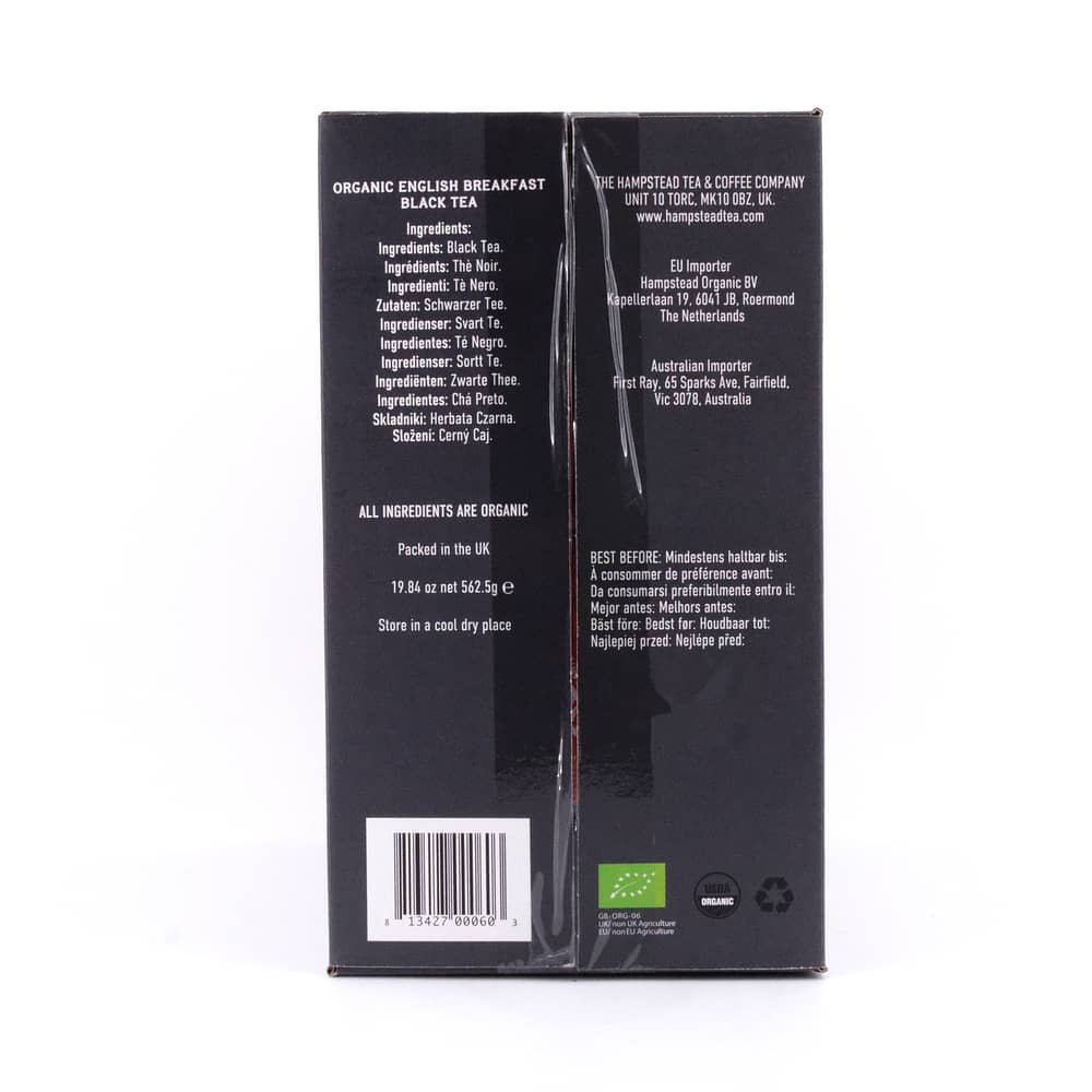 Hampstead Tea BIO Organic English Breakfast Gastropack mit 250 Teebeutel 500 Gramm Produktbild