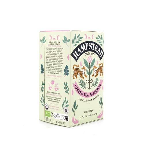 Hampstead Tea BIO Organic Green Tea & Jasmine 20 Teebeutel 40 Gramm Produktbild