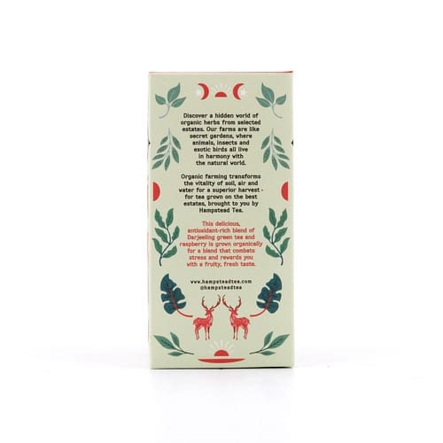 Hampstead Tea BIO Organic Green Tea & Raspberry 20 Teebeutel 40 Gramm Produktbild