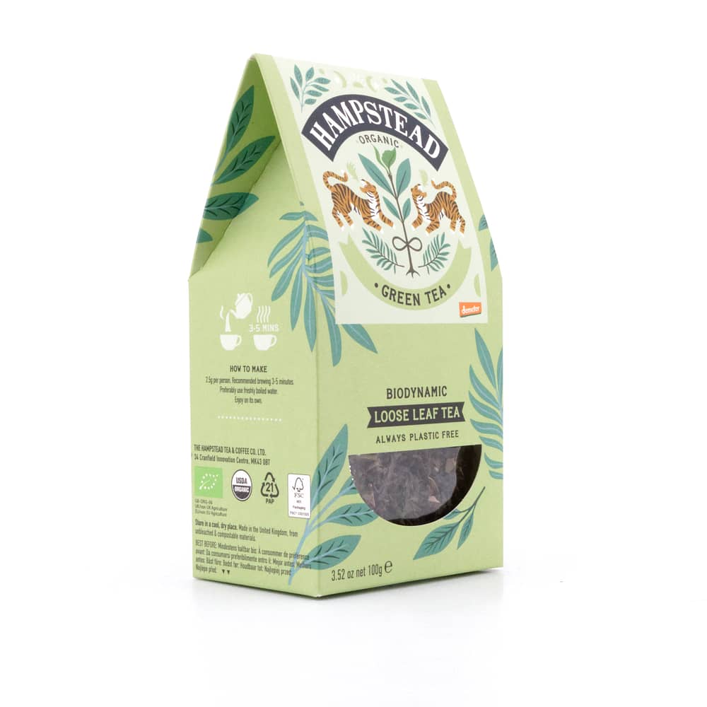 Hampstead Tea BIO Organic Green Tea loser Tee 100 Gramm Produktbild