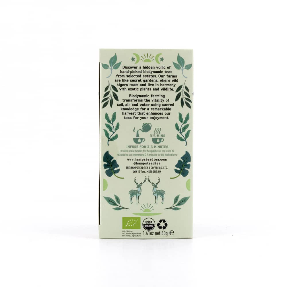 Hampstead Tea BIO Organic Green Tea Selection Green Tea -Pure, -Minze, -Ginger, -Lemon 40 Gramm Produktbild