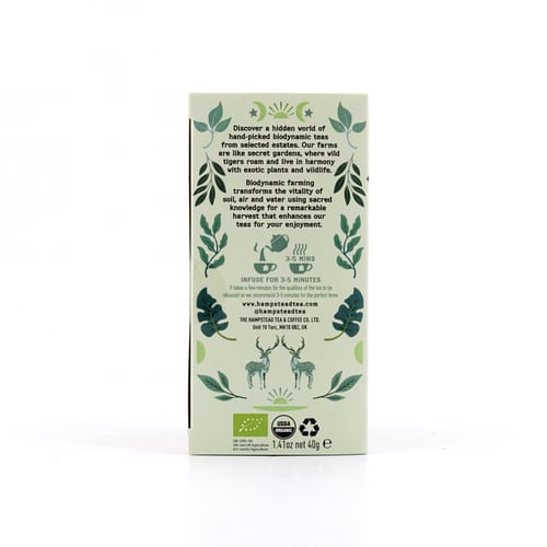 Hampstead Tea BIO Organic Green Tea Selection Green Tea -Pure, -Minze, -Ginger, -Lemon 40 Gramm Produktbild