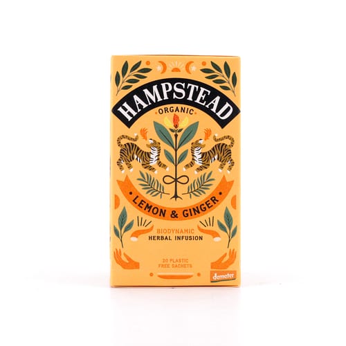 Hampstead Tea BIO Organic Lemon Ginger 20 Teebeutel 30 Gramm Produktbild
