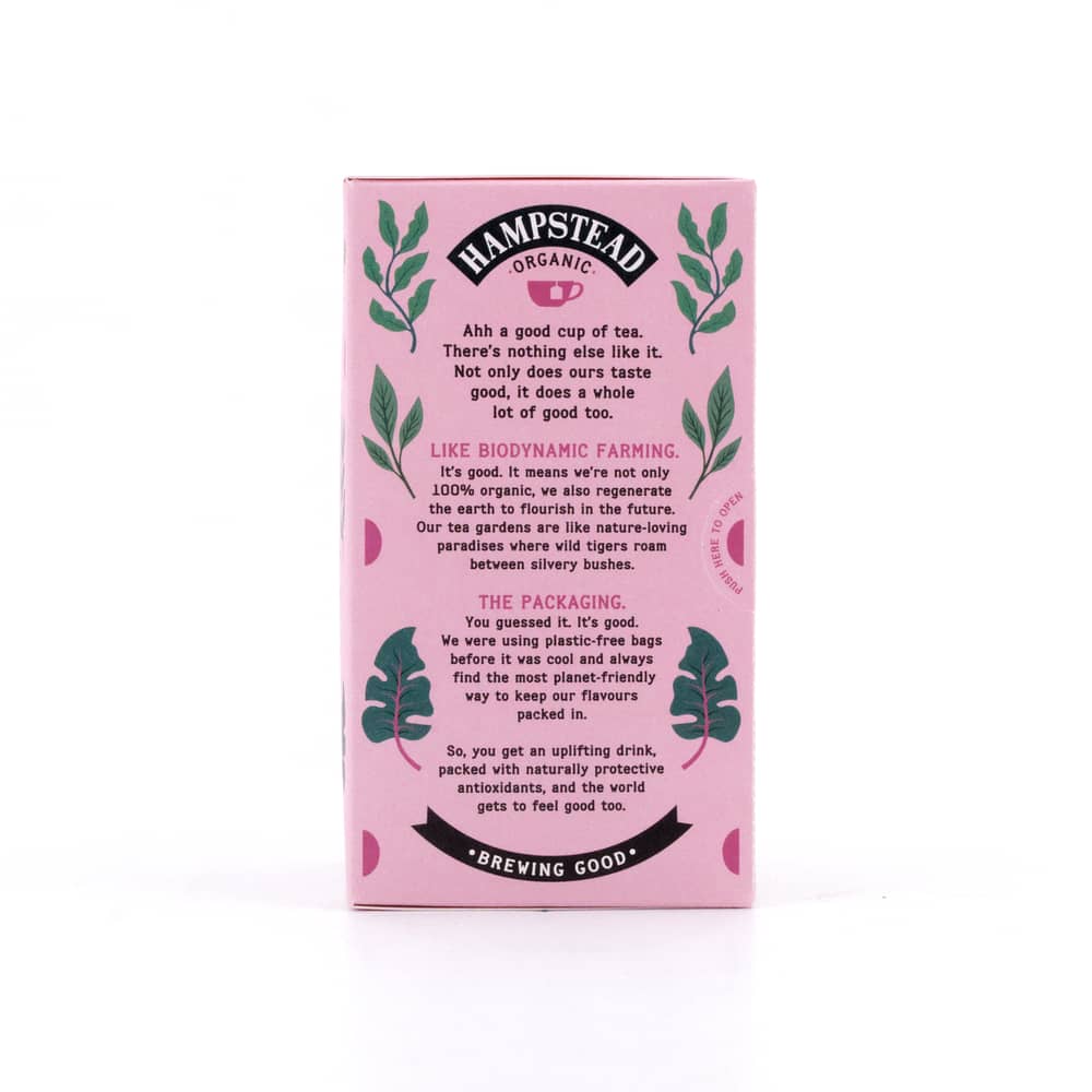 Hampstead Tea BIO Organic Rosehip Hibiscus 20 Teebeutel 30 Gramm Produktbild