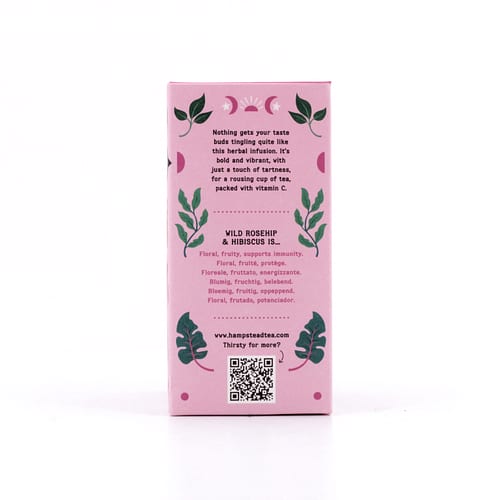 Hampstead Tea BIO Organic Rosehip Hibiscus 20 Teebeutel 30 Gramm Produktbild