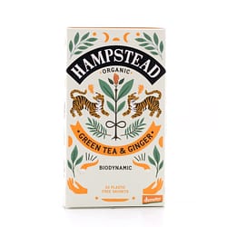 Hampstead Tea BIO Organic Zesty Ginger Green Tea 20 Teebeutel Produktbild