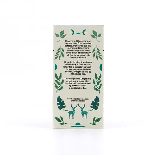 Hampstead Tea Matcha Green Tea & Nettle BIO 20 plastikfreie Teebeutel 40 Gramm Produktbild