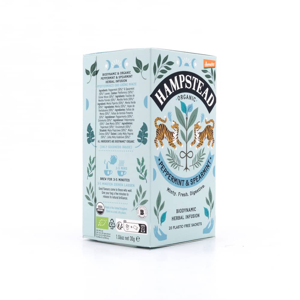 Hampstead Tea Peppermint & Spearmint 20 Teebeutel 30 Gramm Produktbild