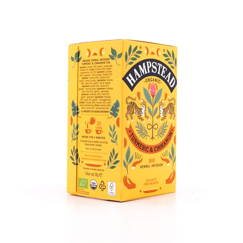 Hampstead Tea Turmeric & Cinnamon BIO 20 Teebeutel 30 Gramm Produktbild