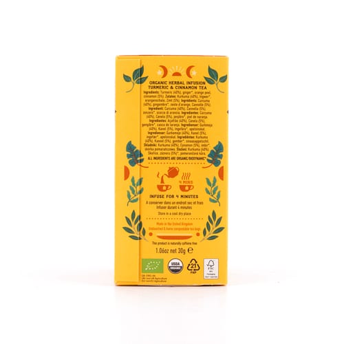 Hampstead Tea Turmeric & Cinnamon BIO 20 Teebeutel 30 Gramm Produktbild