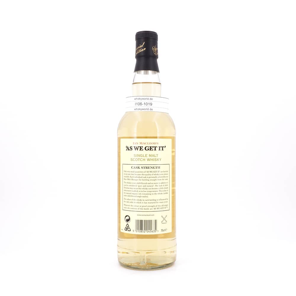 Ian Macleod as we get it Islay Single Malt Cask strength Cask strength 0,70 Liter/ 60.4% vol Produktbild