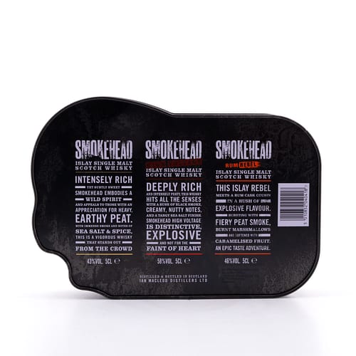 Ian Macleod Smokehead-Set Peated, High Voltage, Rum Rebel je 0,05l Miniaturen 0,150 Liter/ 49.0% vol Produktbild