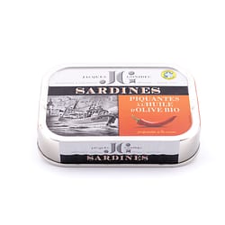 Jacques Gonidec Pikante Sardinen in nativem Bio-Olivenöl 115g Produktbild