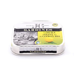 Jacques Gonidec Sardinen in Bio-Olivenöl mit Zitrone 115g Produktbild