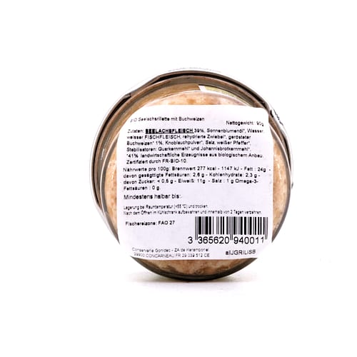 Jacques Gonidec Seelachsrillettes mit BIO-Buchweizen 90 Gramm Produktbild