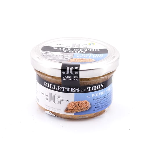 Jacques Gonidec Thunfischrillettes mit grünem BIO-Pfeffer 90 Gramm Produktbild