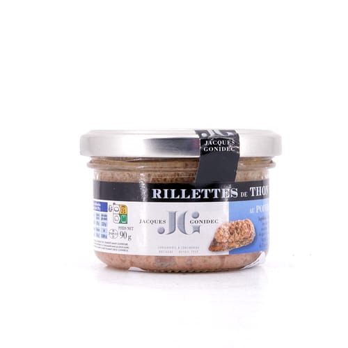Jacques Gonidec Thunfischrillettes mit grünem BIO-Pfeffer 90 Gramm Produktbild