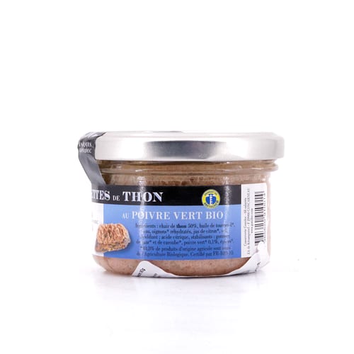 Jacques Gonidec Thunfischrillettes mit grünem BIO-Pfeffer 90 Gramm Produktbild