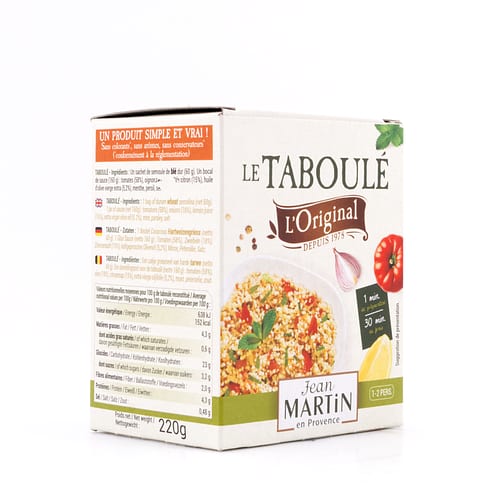Jean MARTIN Le Taboulé Hartweizengrieß mit Gemüse 220 Gramm Produktbild